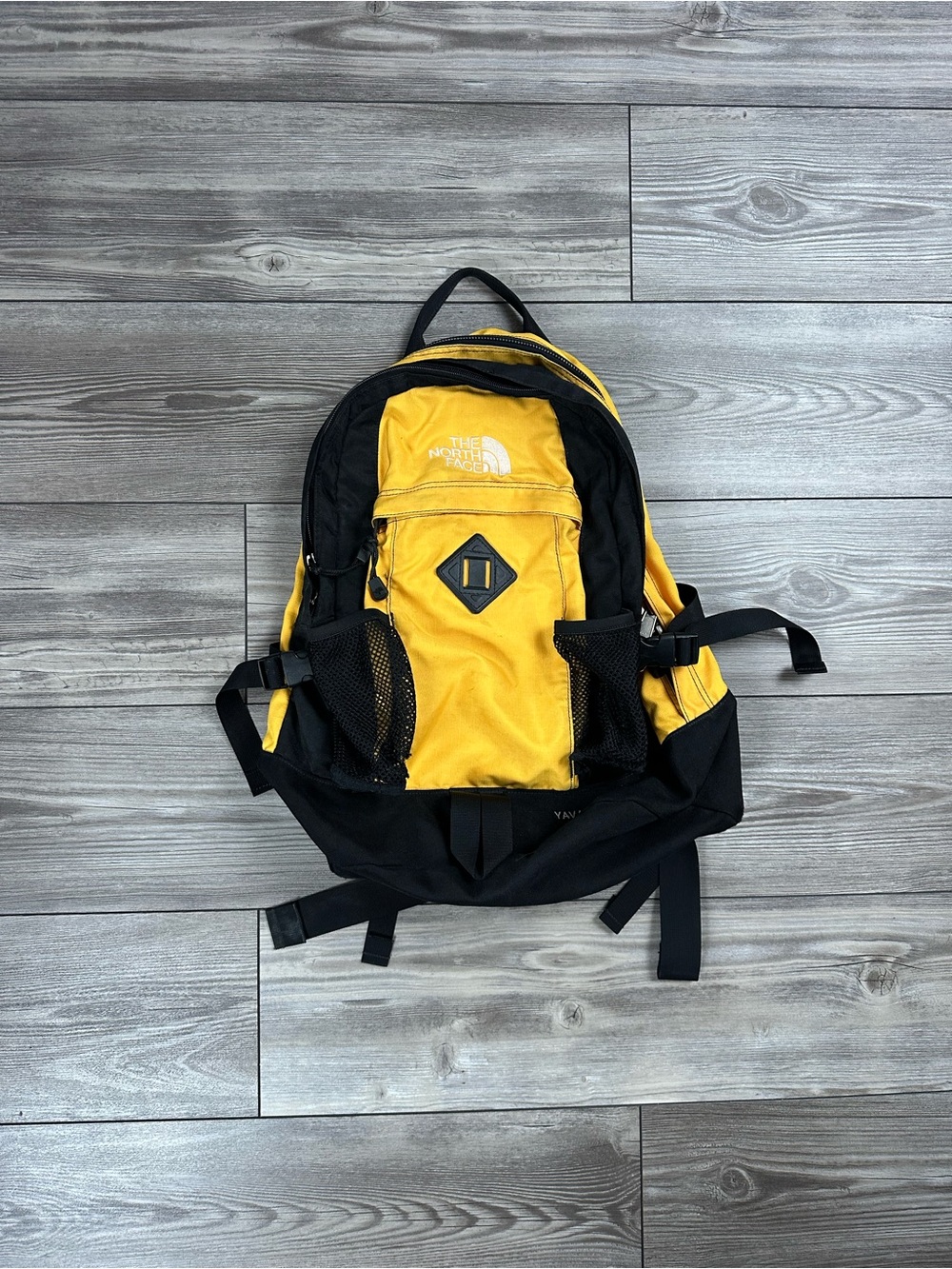 Y2K The North Face Yellow & Black Backpack